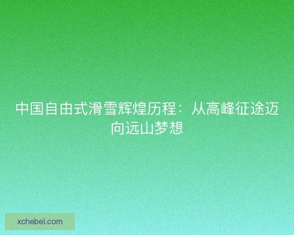 中国自由式滑雪辉煌历程：从高峰征途迈向远山梦想