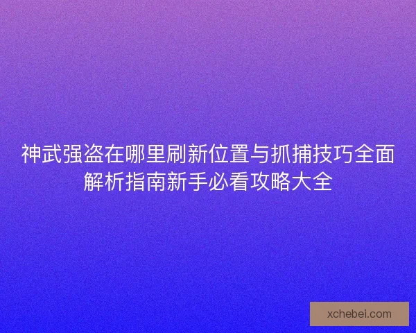 神武强盗在哪里刷新位置与抓捕技巧全面解析指南新手必看攻略大全 神武强盗在哪里刷新位置与抓捕技巧全面解析指南新手必看攻略大全